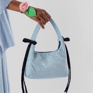 NWT BAGGU Sandy Liang Blue Bow Bag